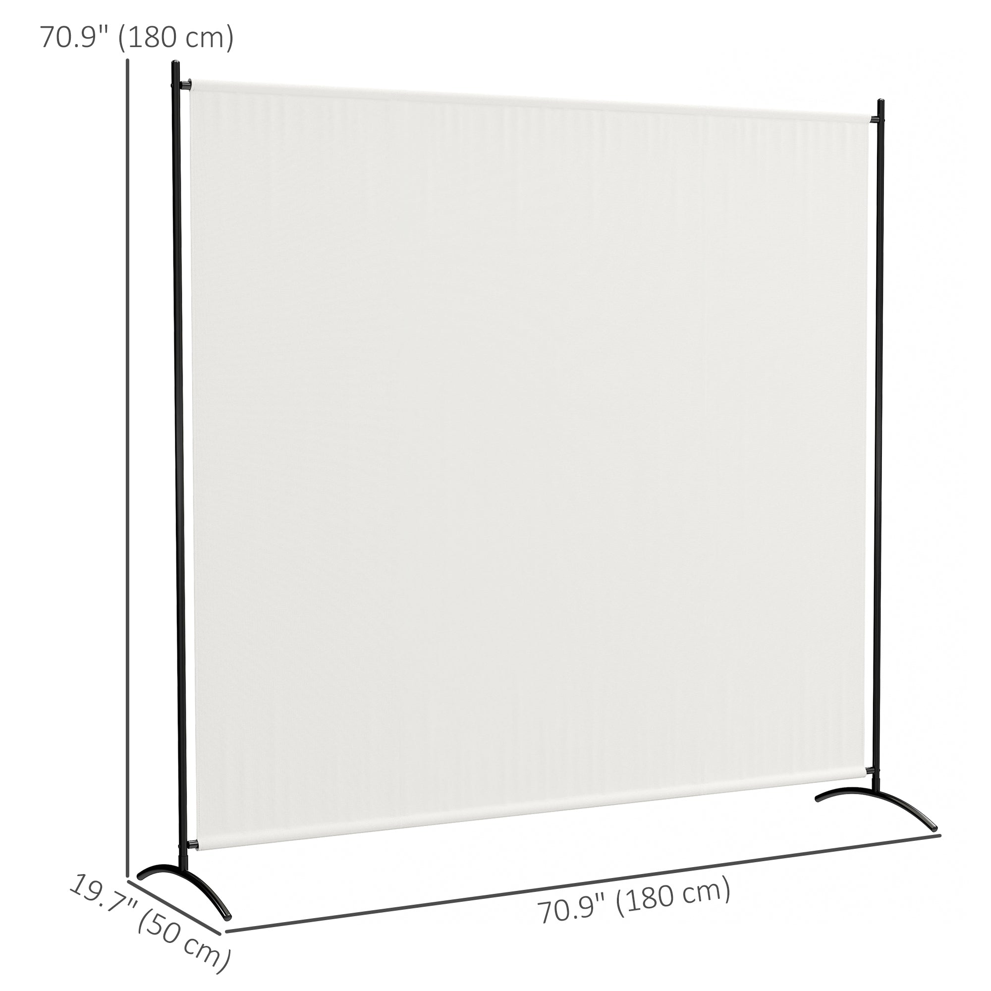 Single Panel Room Divider, UV30+ Privacy Screen, Indoor Outdoor Privacy Panel with Stable Base, Beige
