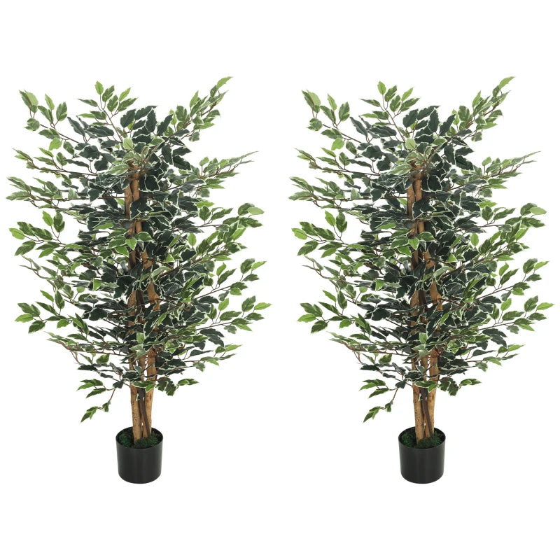 Artificial indoor ficus plant in nursery pot for bedroom and office decoration