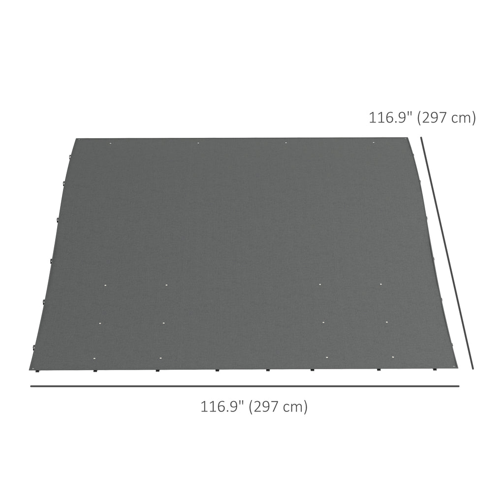Pergola Canopy Replacement, Pergola Shade Cover for 10' x 10' Pergola ( 84C-038 Series), Dark Grey