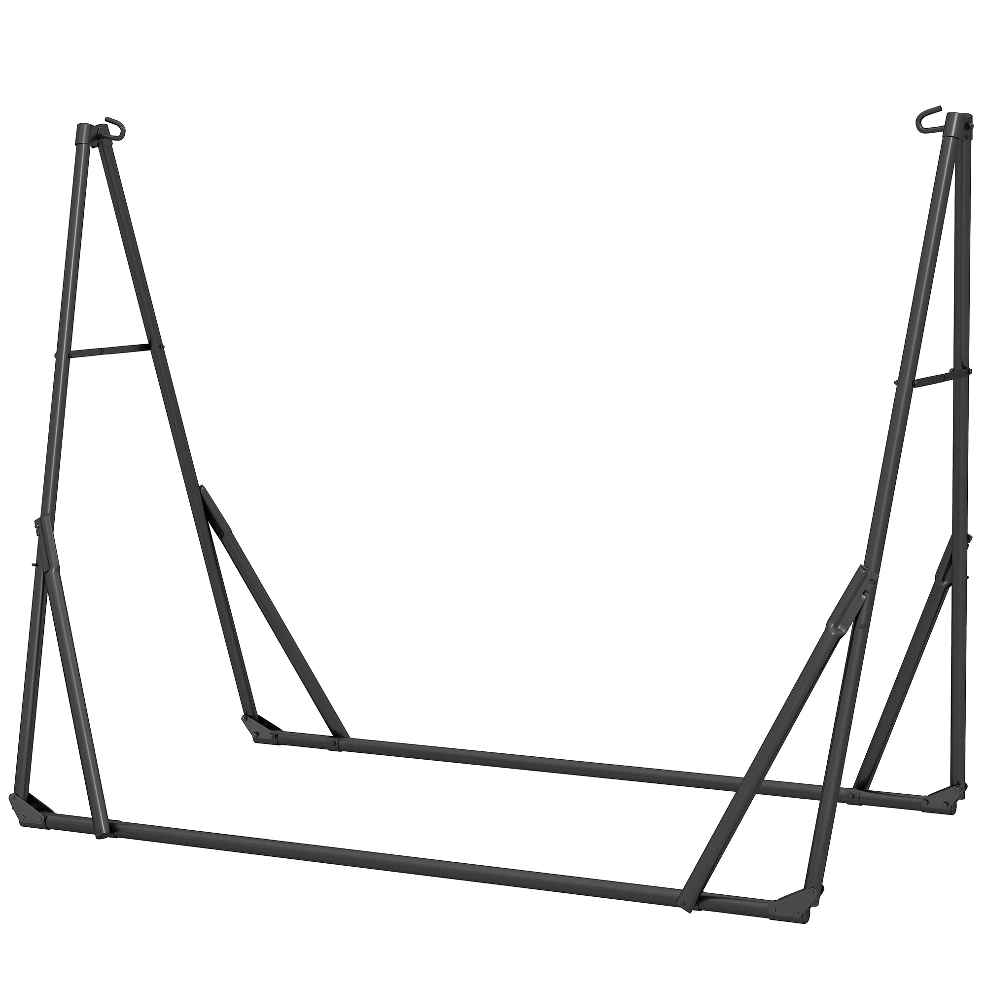 9.5ft Hammock Stand Only, Portable Adjustable Foldable Powder-Coated Steel Hammock Frame, Black