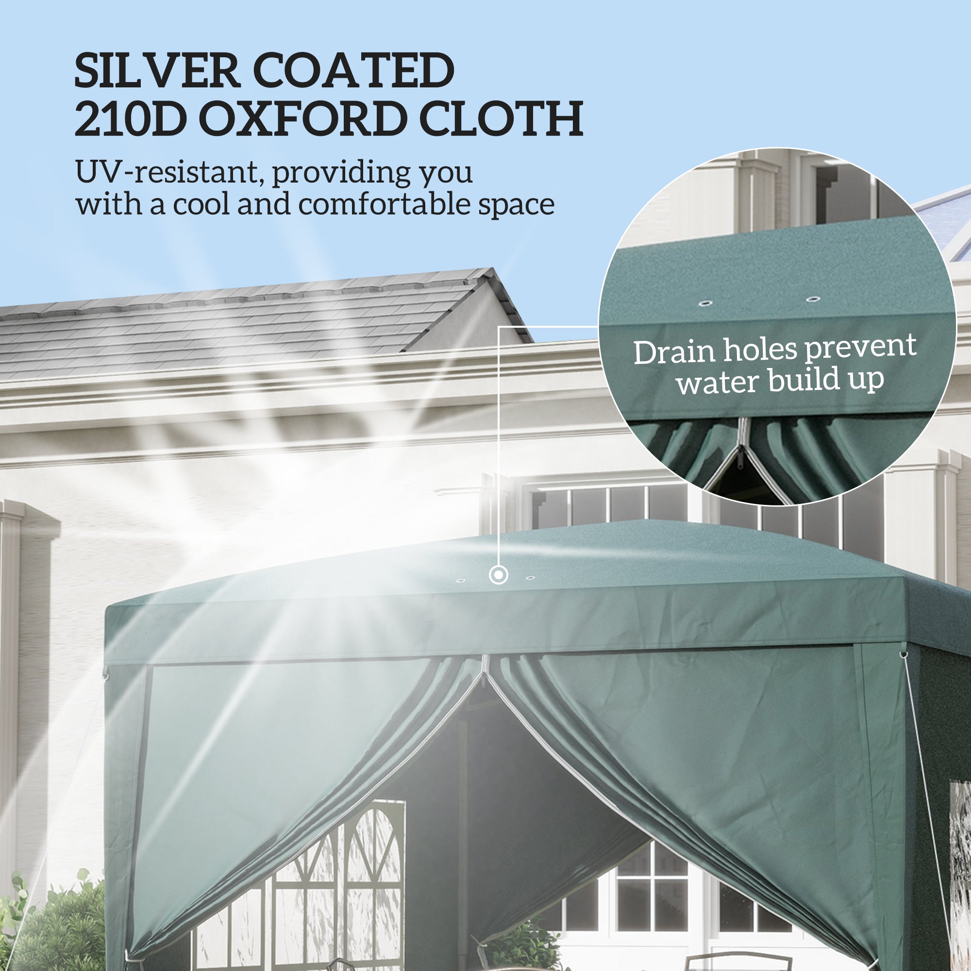 10'x10' Outdoor Pop Up Party Tent Wedding Gazebo Canopy with Carrying Bag (Dark Green)