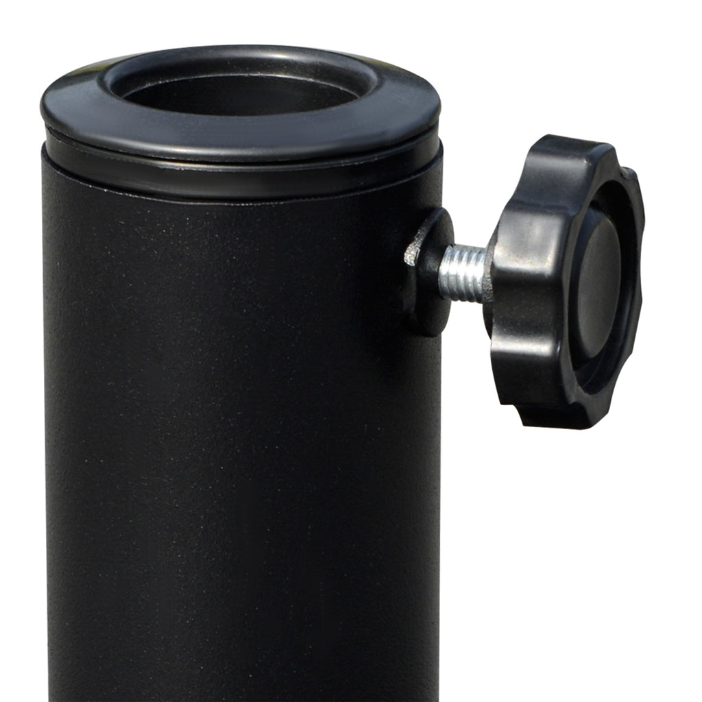 Round Umbrella Base Î¦19.1", 31.5 lbs Resin Stand with Decorative Design for Poles 1.5"/1.9", Bronze