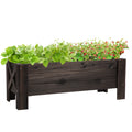 3.3 x 1.2 x 1.2 ft Garden Raised Bed Planter Grow Containers for Outdoor Patio Plant Flower Vegetable Pot, Carbonized