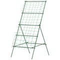 Cucumber Trellis for Climbing Plants, Adjustable A-Frame Garden Trellis with Climbing Net, 20 Metal Clips, 4 Net Straps