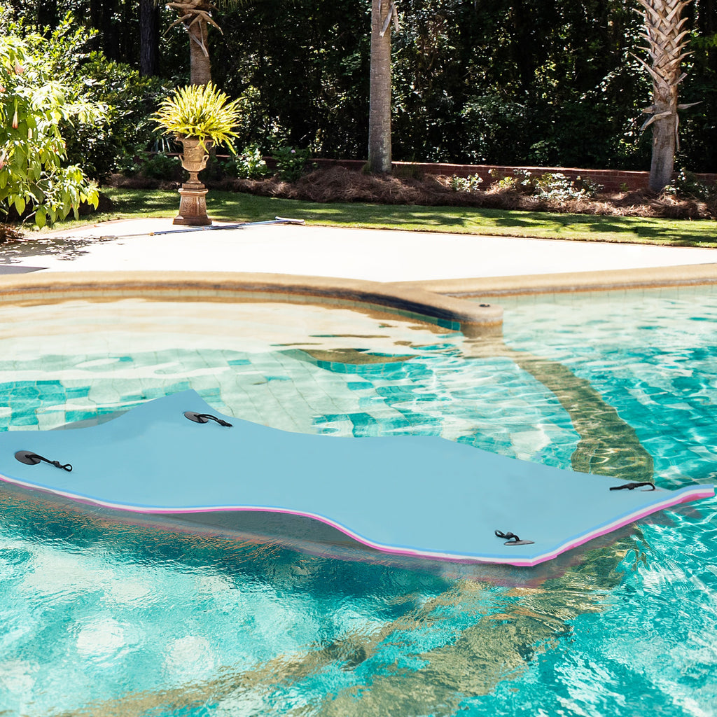 7.5x4ft Floating Mat Floating Lily Pad Water Carpet Float Aqua Mat Water Recreation and Relaxing in Pool Beach Lake