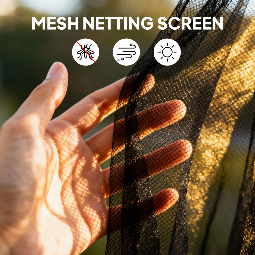 Replacement Mosquito Netting for Gazebo 10' x 13' Black Screen Walls for Canopy with Zippers, Khaki