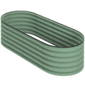 5 x 2 x 1.5 FT Galvanized Steel Raised Garden Bed, Metal Garden Bed Planter Box with Safety Edging, Green