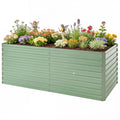 5' x 3' x 2' Raised Garden Bed, Galvanized Planter Box for Growing Flowers, Herbs and Vegetables, Light Green