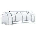 8' x 3' x 2.6' Mini Greenhouse Portable Hot House for Plants with Zippered Doors for Outdoor, Indoor, Garden, Clear