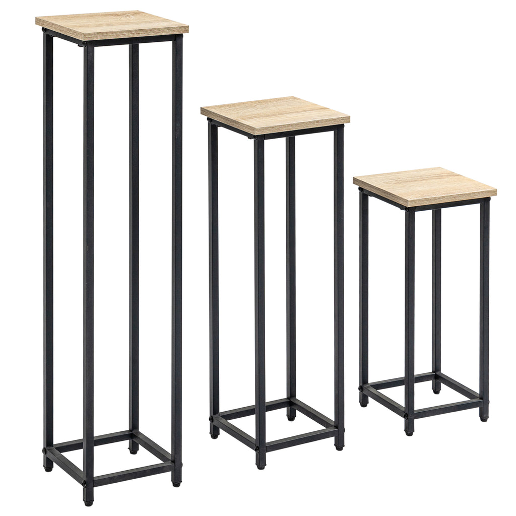3 Packs Plant Stand Indoor, Metal Plant Stand Outdoor Plant Rack, Decorative Flower Display Holder for Patio Garden