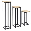 3 Packs Plant Stand Indoor, Metal Plant Stand Outdoor Plant Rack, Decorative Flower Display Holder for Patio Garden
