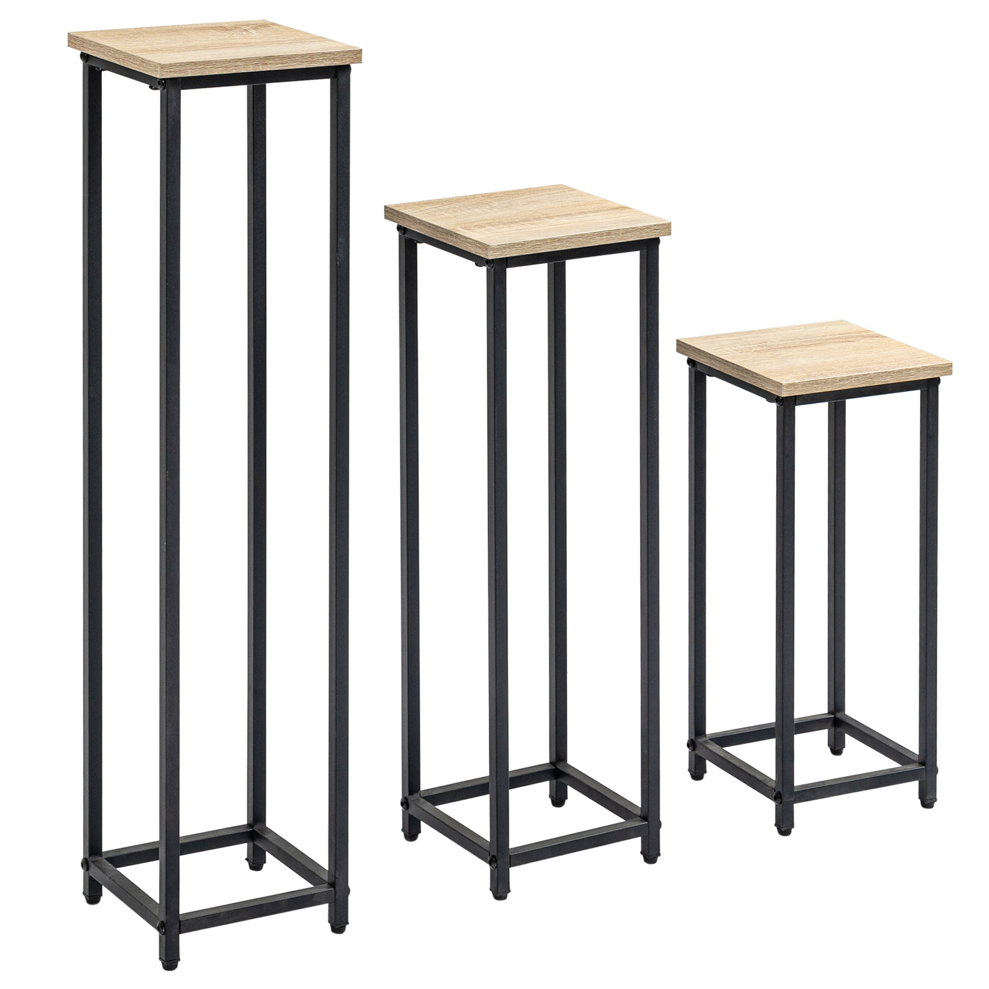 3 Packs Plant Stand Indoor, Metal Plant Stand Outdoor Plant Rack, Decorative Flower Display Holder for Patio Garden