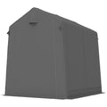 7.5' x 6.2' Portable Shed, Waterproof Bike Tent with Roll-up Zipper Door, Vent and Galvanised Metal Frame, Dark Grey