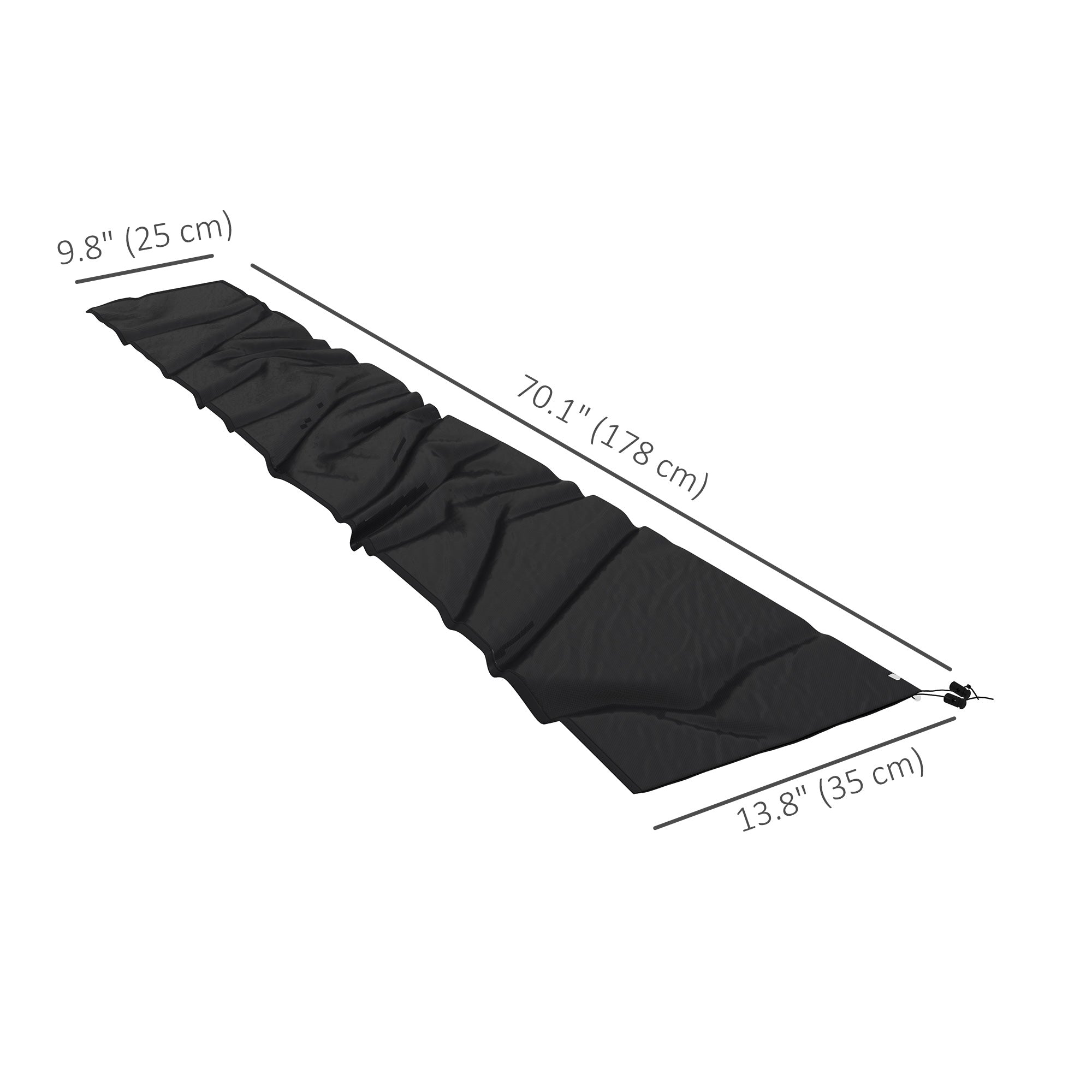 Parasol Cover, Patio Cantilever Cover, Banana Umbrella Cover with Zipper, Black