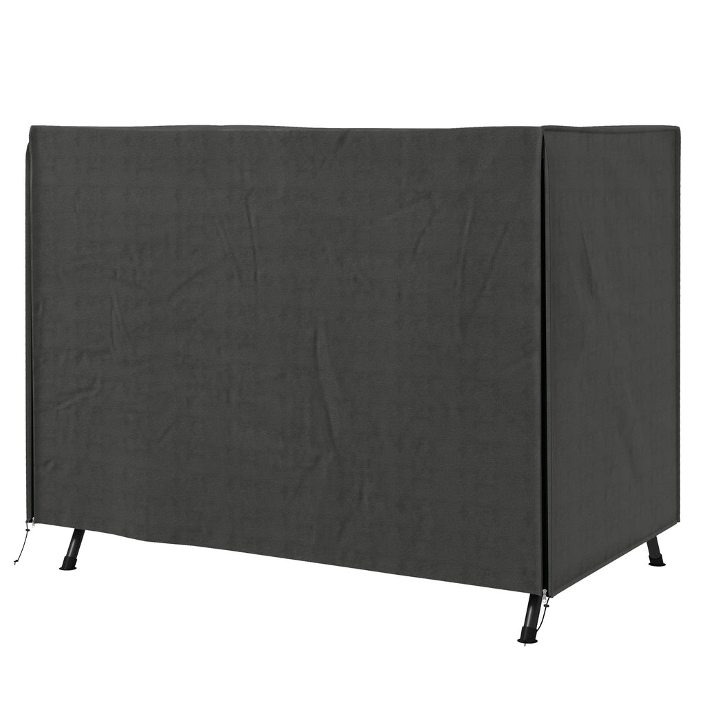 3-Seater Patio Swing Cover, Outdoor Garden Furniture Protection Hammock Glider Cover, 81" x 49" x 65", Dark Grey