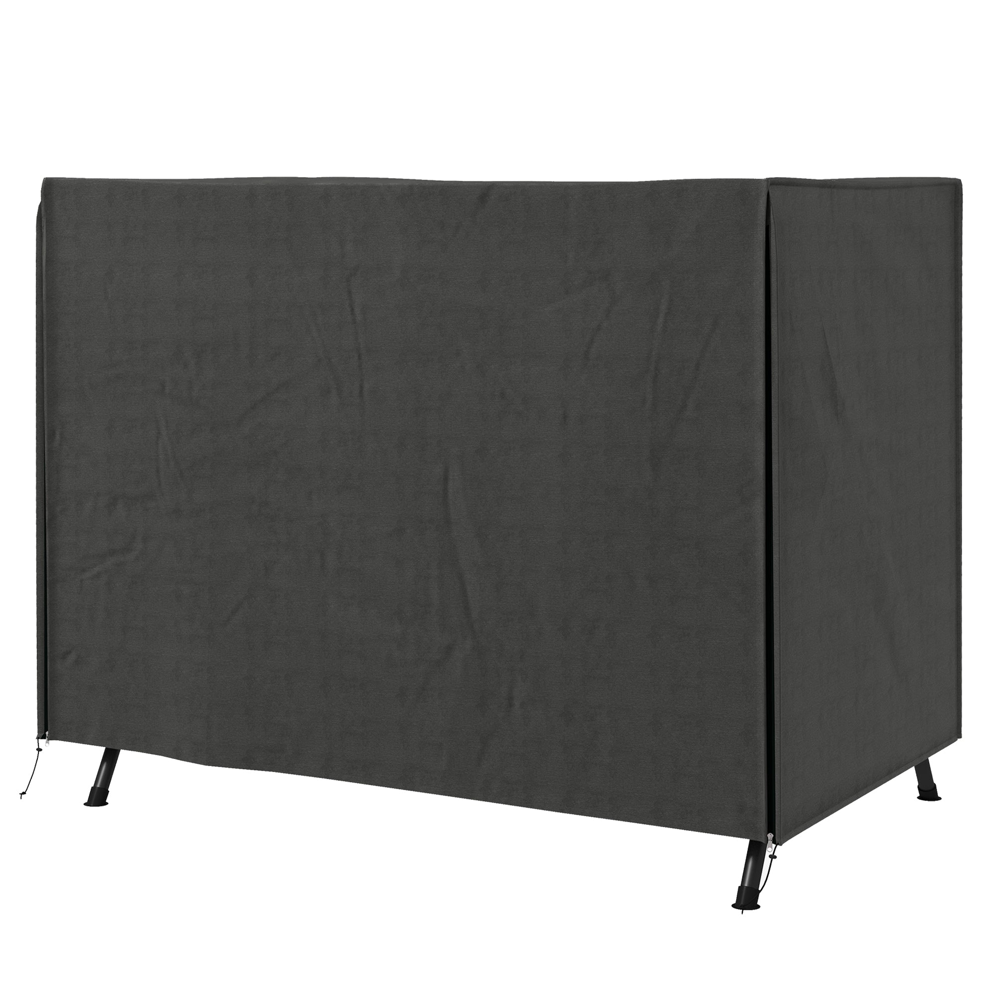 3-Seater Patio Swing Cover, Outdoor Garden Furniture Protection Hammock Glider Cover, 81" x 49" x 65", Dark Grey