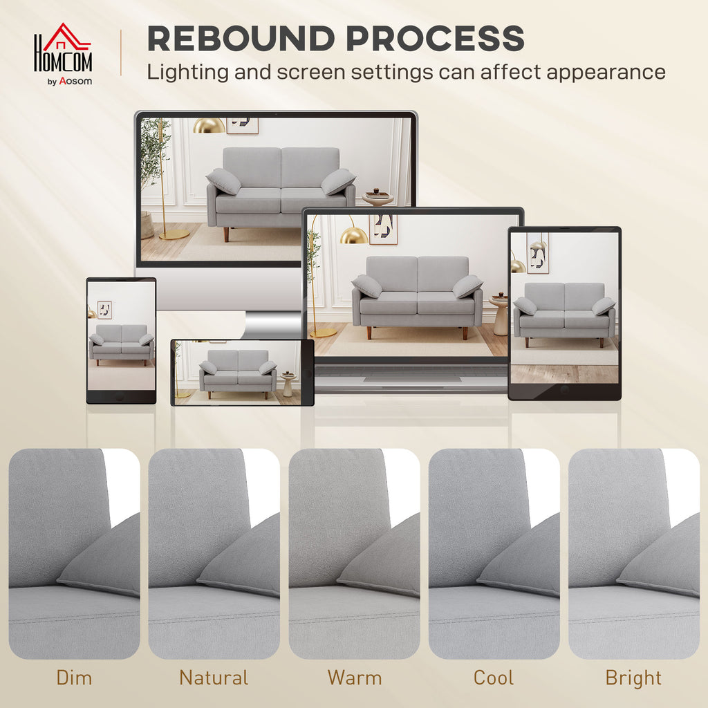 3 Seater Sofa, Velvet Upholstered Couch with Spring Cushions, Rubber Wood Legs and 2 Pillows, Grey