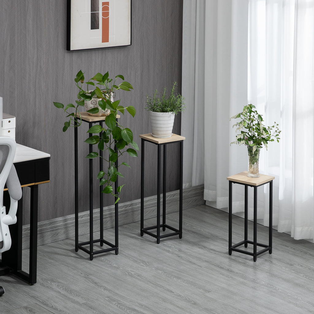 3 Packs Plant Stand Indoor, Metal Plant Stand Outdoor Plant Rack, Decorative Flower Display Holder for Patio Garden