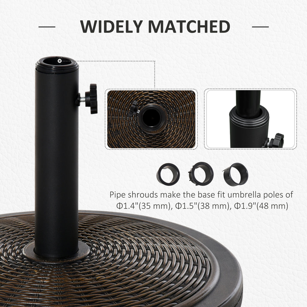 29LBS Offset Patio Umbrella Cement Base Stand Cantilever Parasol Holder Weight, Fits Î¦1.4", Î¦1.5", Î¦1.9", Black