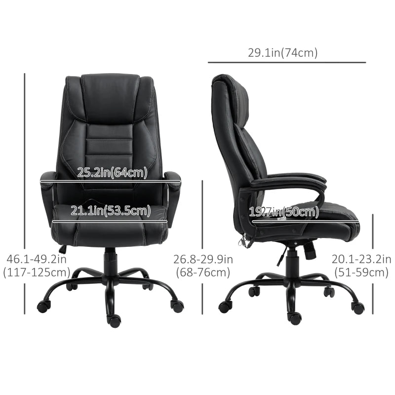 Adjustable height Vinsetto office chair with massage function and 360-degree swivel
