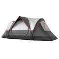 Camping Tent for 6 Man with 2000mm Waterproof Rainfly and Carry Bag for Fishing Hiking Festival, Dark Grey
