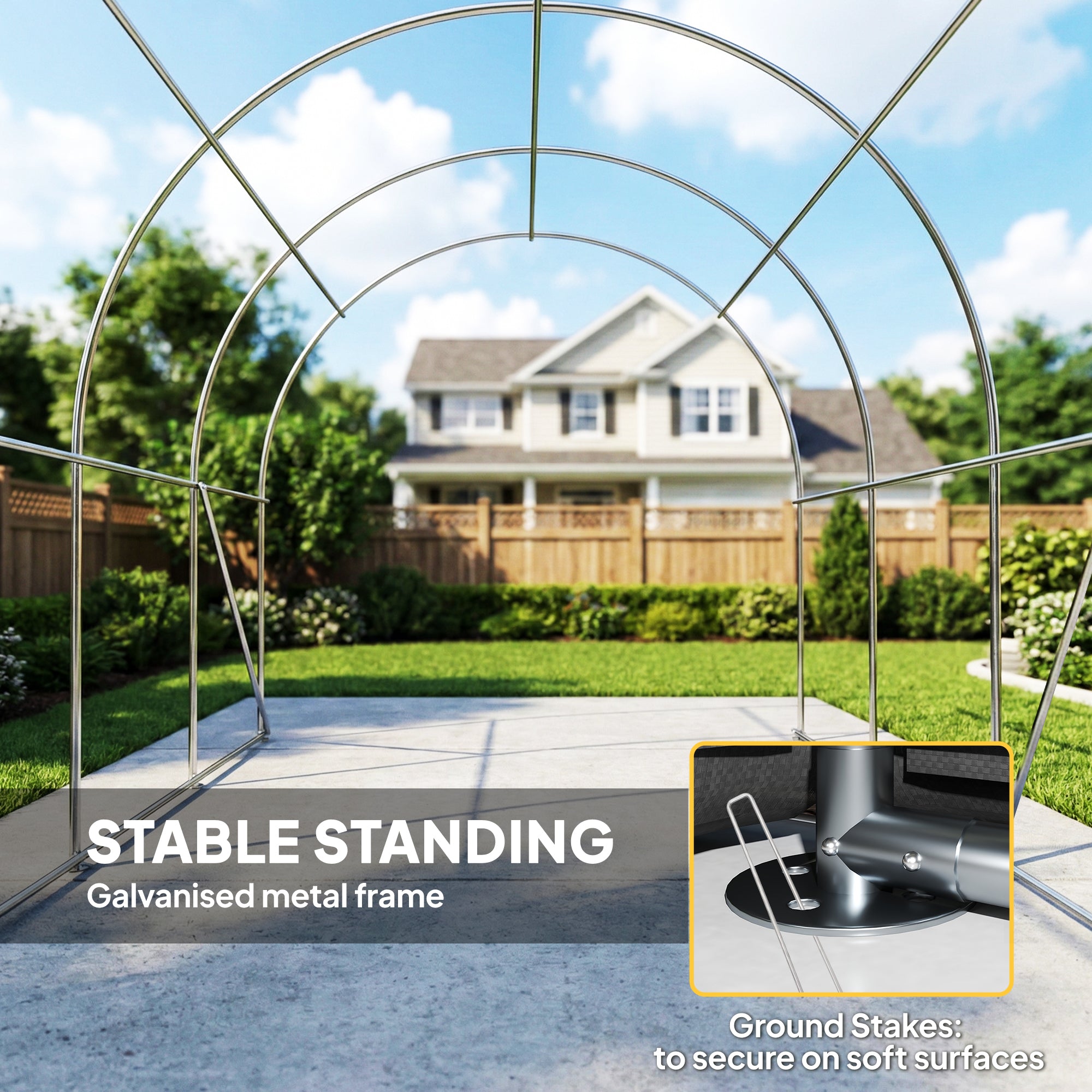 10' x 15' Heavy Duty Carport, Portable Garage Car Canopy Tent Shelter with Reinforced Galvanized Frame, Dark Grey