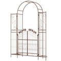 7ft Garden Arch Trellis, Metal Arch, Outdoor Garden Arbor for Climbing Plants, Wedding Decoration