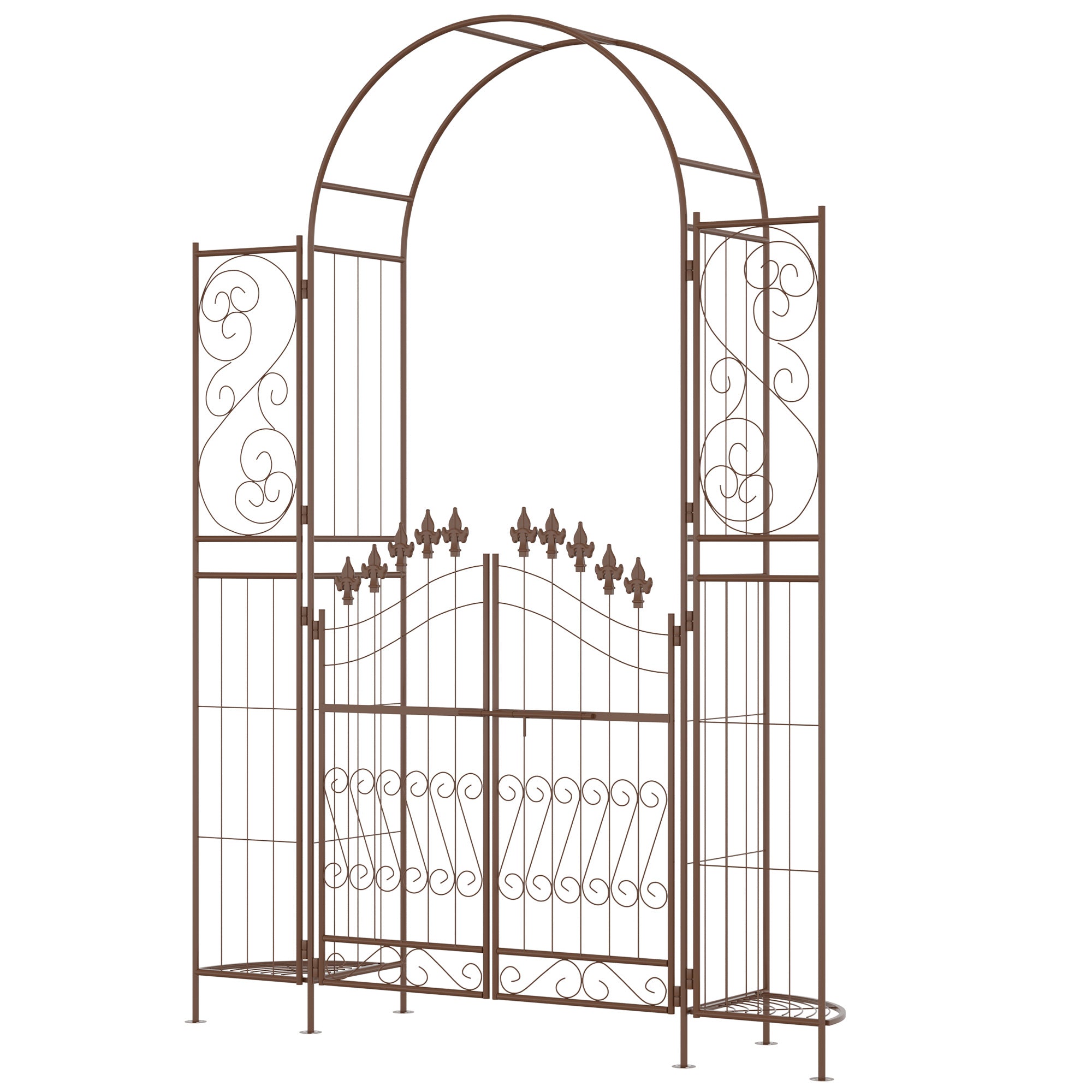 7ft Garden Arch Trellis, Metal Arch, Outdoor Garden Arbor for Climbing Plants, Wedding Decoration