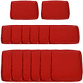 Outdoor 14pc Patio Rattan Sofa Set Cushion Polyester Cover Replacement Set - No Cushion Included Red