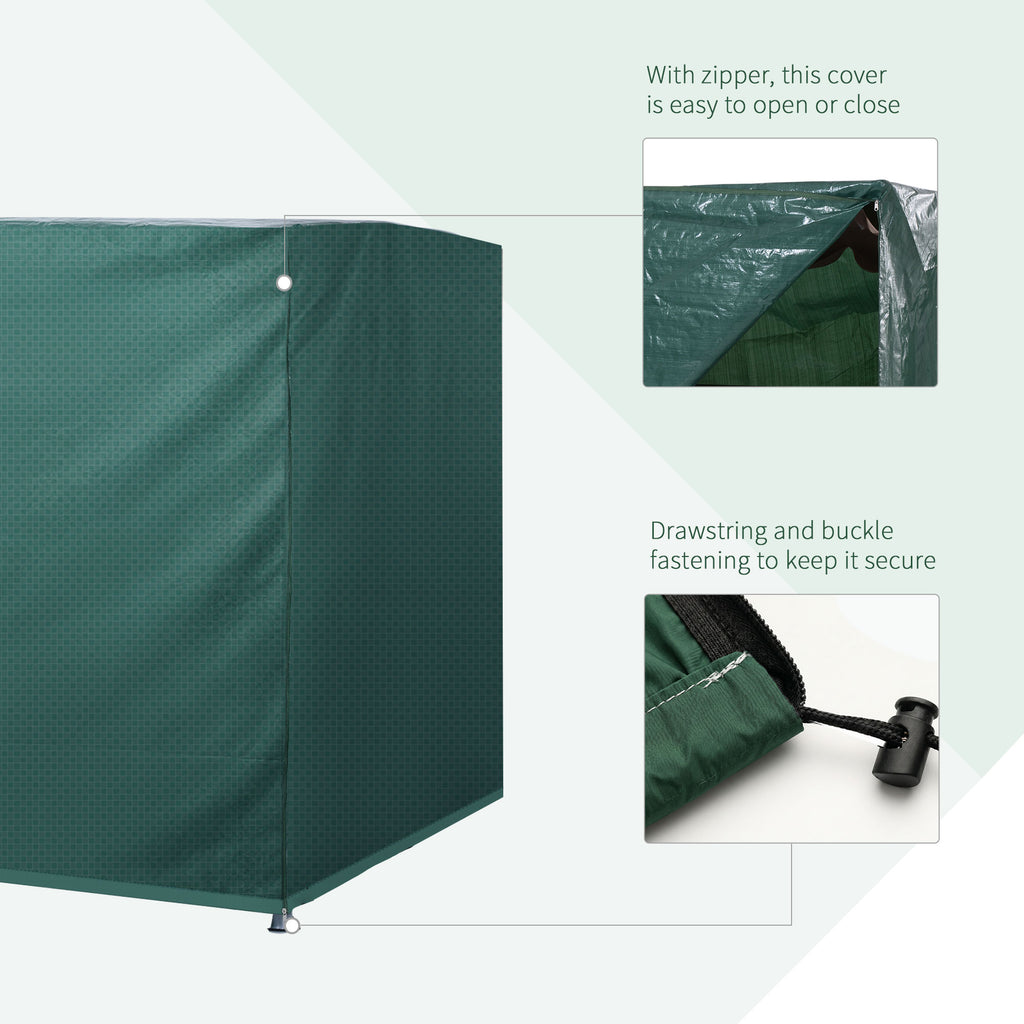 3-Seater Patio Swing Cover, Outdoor Garden Furniture Protection Hammock Glider Cover, Waterproof Dustproof Windproof, 85" x 61" x 59", Dark Green