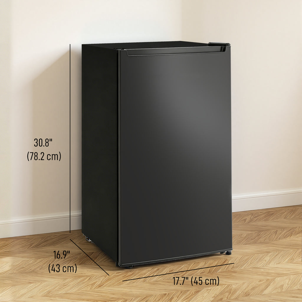 2.1 Cu. Ft. Mini Freezer, Compact Upright Freezer with Reversible Door, Removable Shelf, Adjustable Temperature, Black