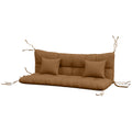 4-Piece Back and Seat Cushion Pillows Replacement and Pillows, Patio Chair Cushions Set with Ties, Tan