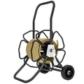 98 ft of 5/8" Hose Reel Cart (Hose Not Included), Garden Water Hose Carts with Wheels for Yard, Lawn, Black