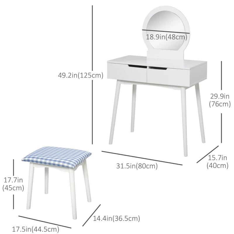 Budget-friendly makeup vanity desk with mirror