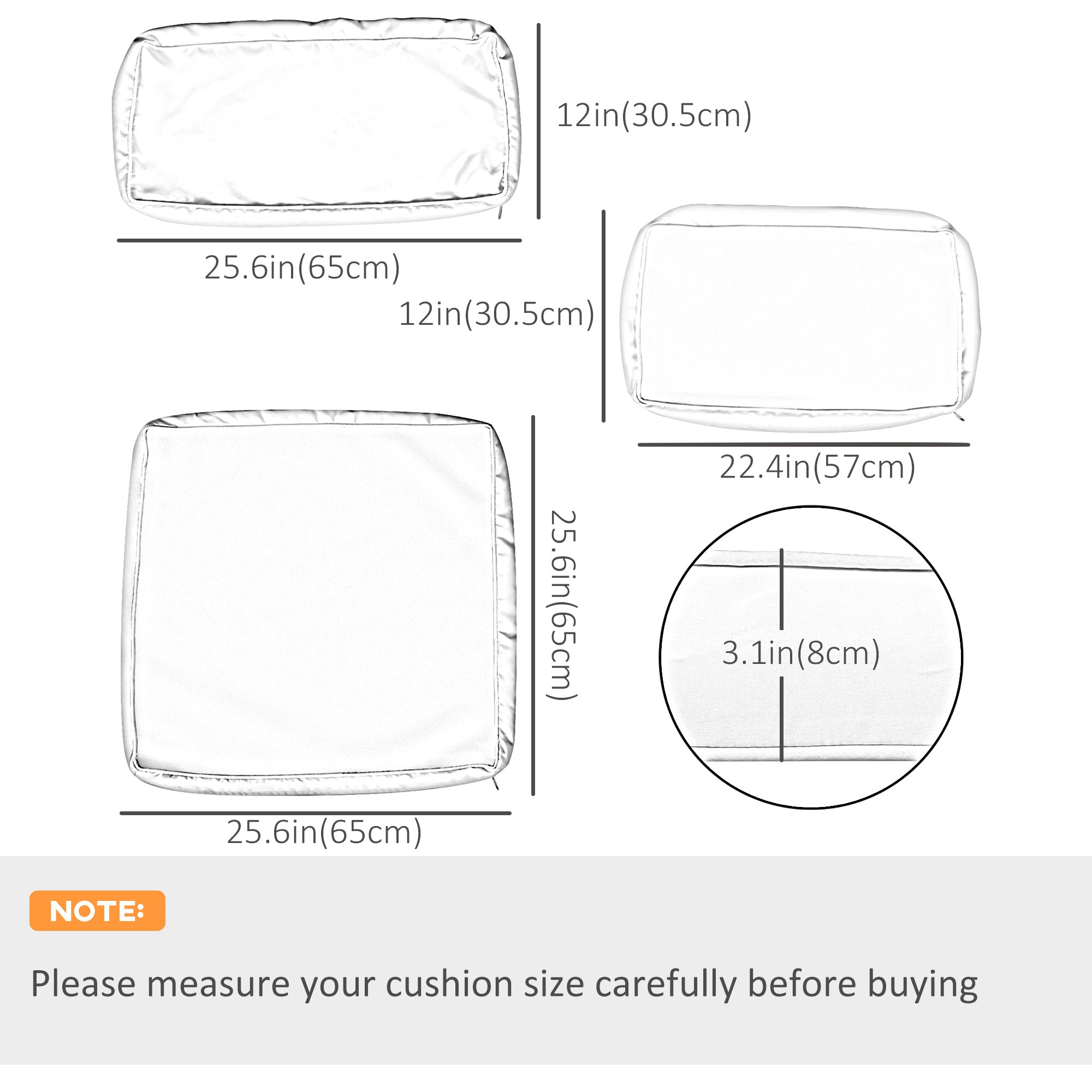 Outdoor 14pc Patio Rattan Sofa Set Cushion Polyester Cover Replacement Set - No Cushion Included Light Blue