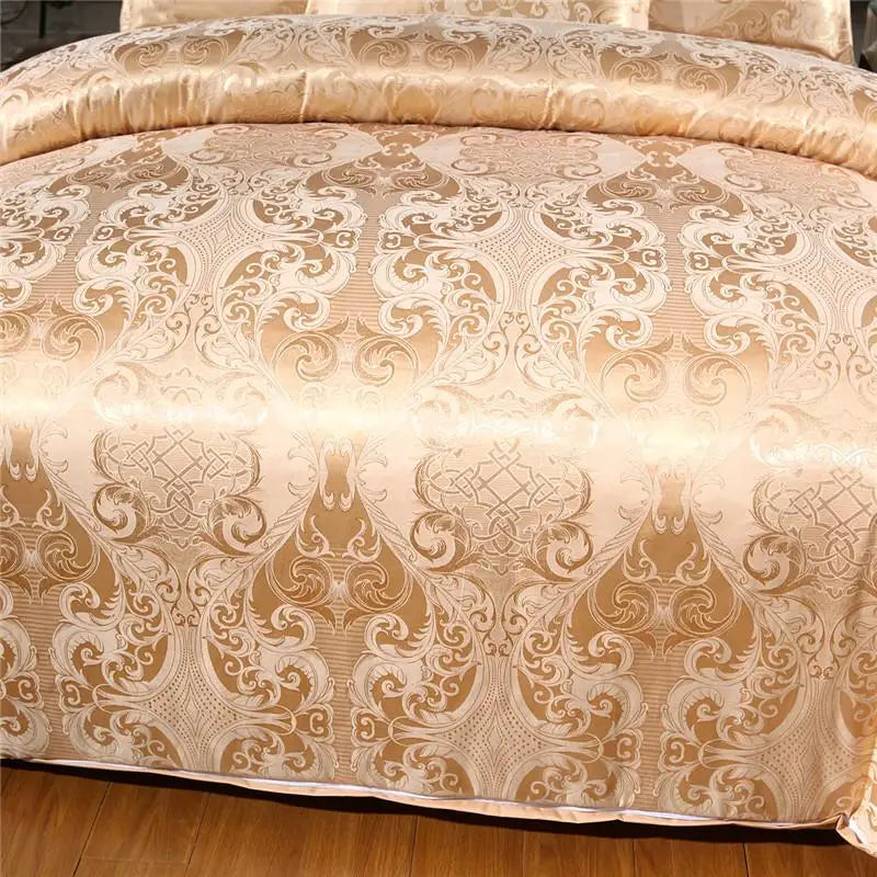 5-Piece Queen & King Size Silky Bedding Set – Luxury Duvet Cover & Quilt Bed Linen Set