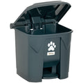 Dog Poop Outdoor Garbage Bin, 8 Gal Pet Waste Garbage Can with Lid and Pedal, Waterproof Plastic Trash Can, Dark Grey