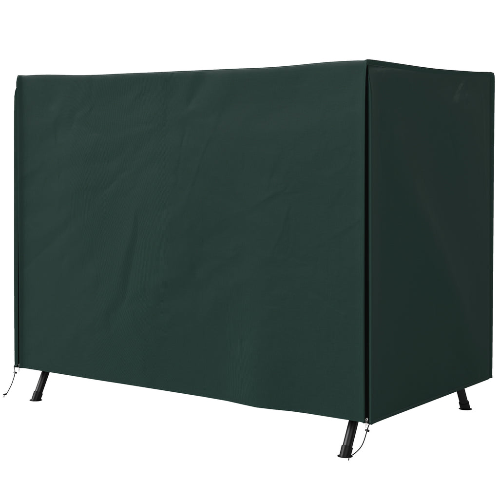 3-Seater Patio Swing Cover, Outdoor Garden Furniture Protection Hammock Glider Cover, 81" x 49" x 65", Dark Green