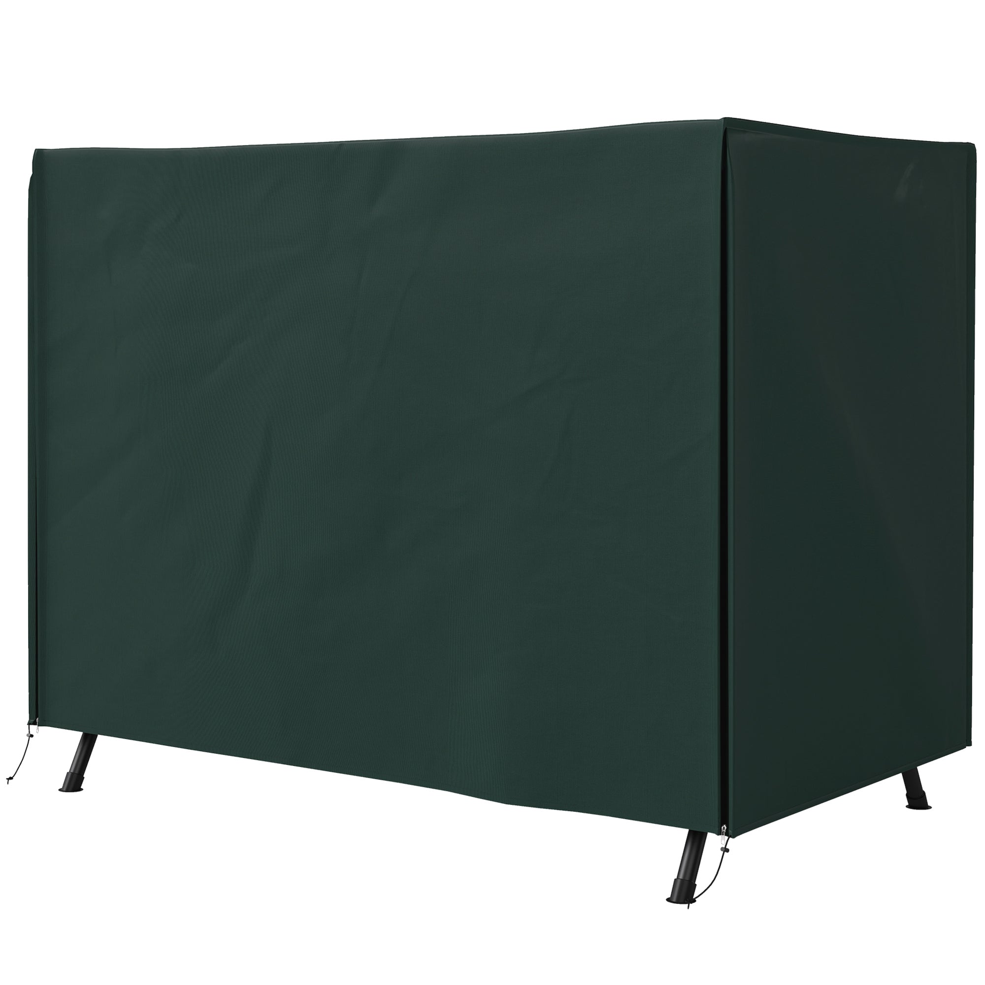 3-Seater Patio Swing Cover, Outdoor Garden Furniture Protection Hammock Glider Cover, 81" x 49" x 65", Dark Green