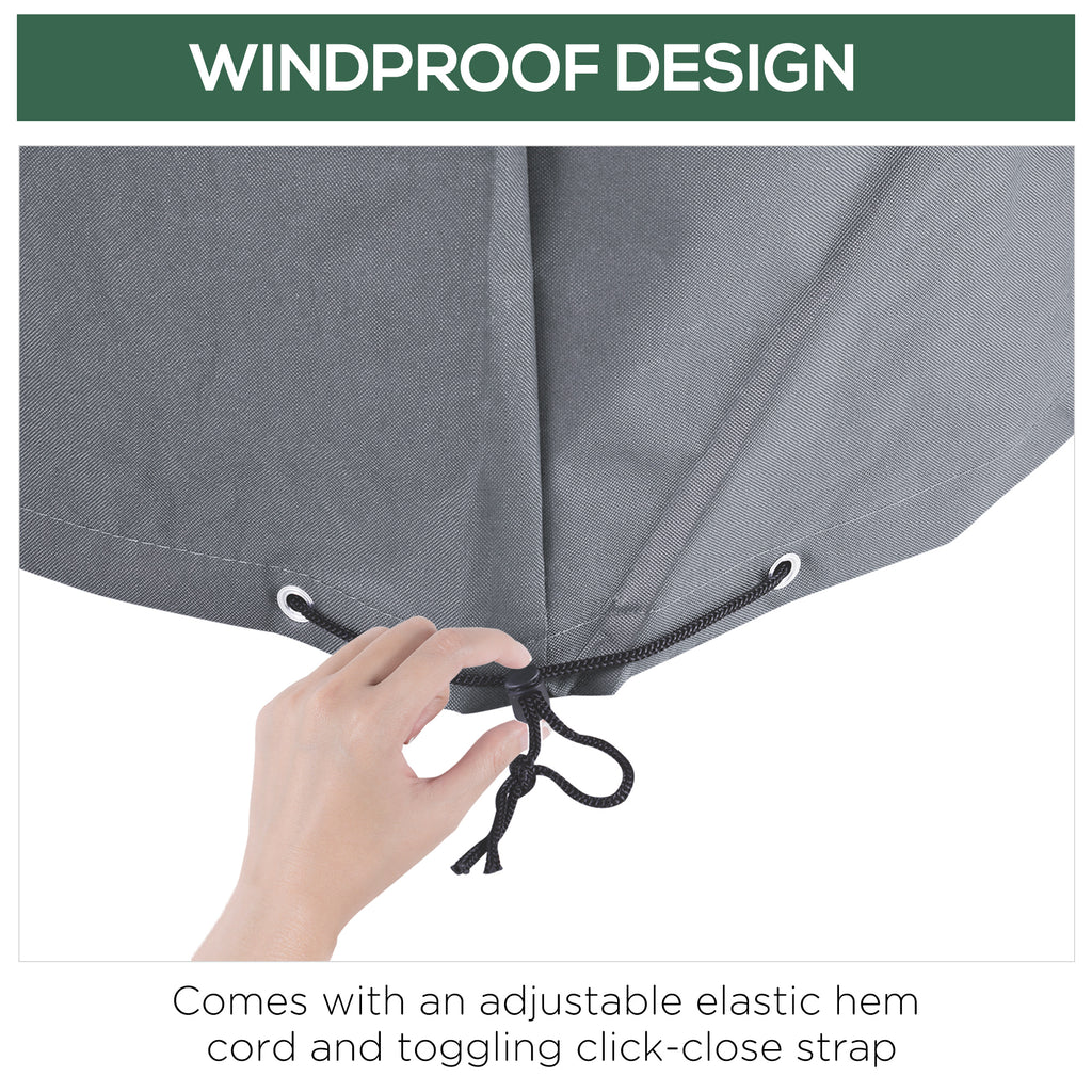 Patio Furniture Covers, Waterproof, Windproof and Anti-UV 300D Oxford Fabric Large Outdoor Furniture Cover for Outdoor Sectional Sofa Set, 97" x 65" x 26", Grey