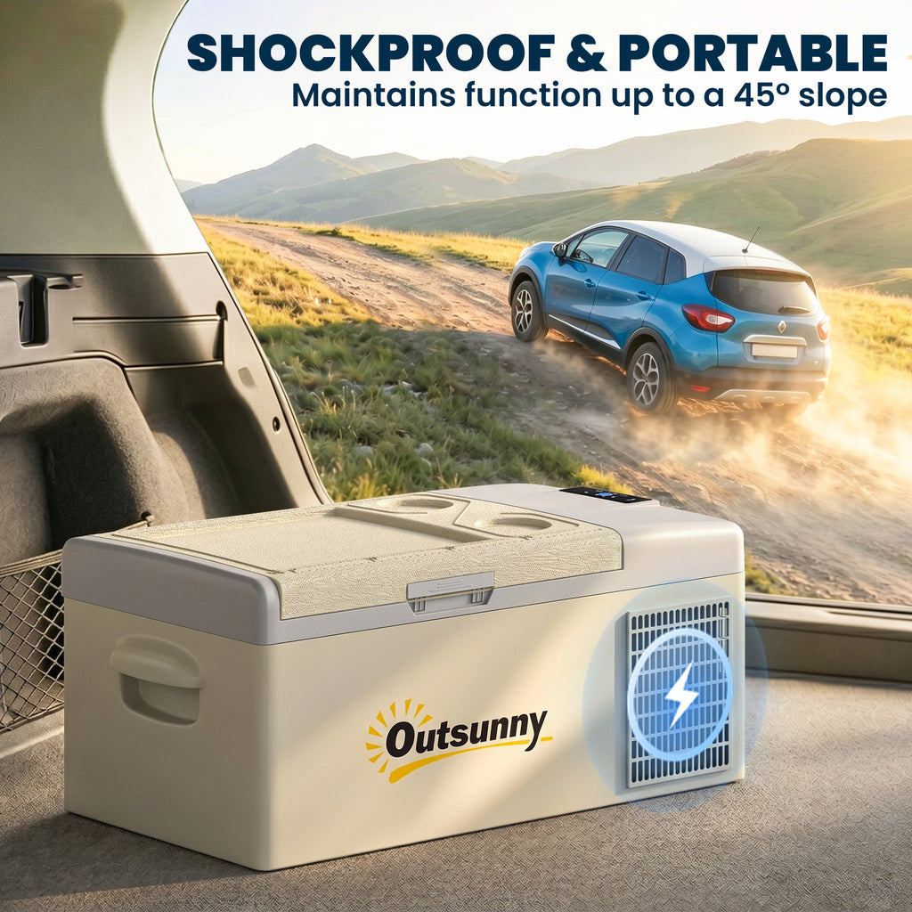 12 Volt Car Refrigerator, 17QT Car Fridge Electric Cooler, 12/24V DC and 100-240V AC, -4â„‰-50â„‰, Portable Refrigerator