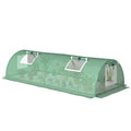 Portable Mini Greenhouse, Tunnel Growing Tent with 5 Mesh Windows and Steel Frame, 7' x 3' x 2', Green
