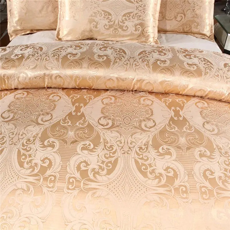 5-Piece Queen & King Size Silky Bedding Set – Luxury Duvet Cover & Quilt Bed Linen Set