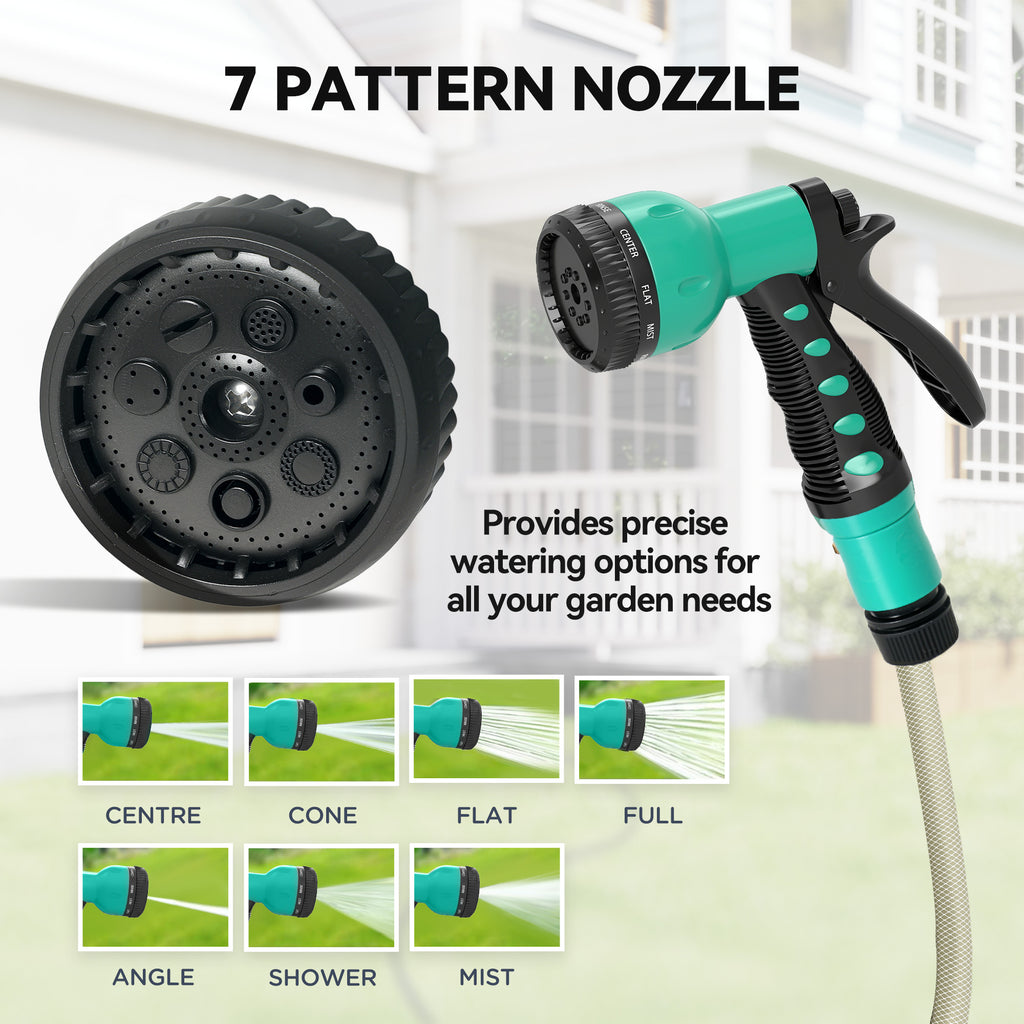 1/2 in x 65ft Wall Mounted Garden Hose Reel, Retractable Water Hose Reel with Auto Rewind, Any Length Lock, Blue