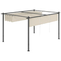 10' x 12' Retractable Pergola Canopy with Roller Shade, Free Standing Patio Gazebo, UPF30+