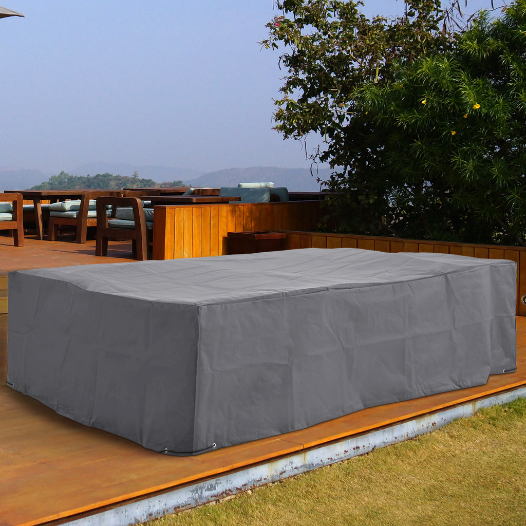 Patio Furniture Covers, Waterproof, Windproof and Anti-UV 300D Oxford Fabric Large Outdoor Furniture Cover for Outdoor Sectional Sofa Set, 97" x 65" x 26", Grey