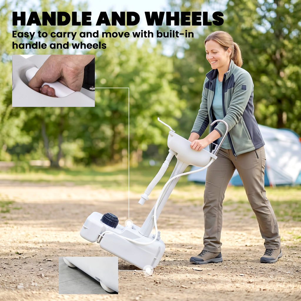 Portable Camping Sink Hand Wash Station with 17L Water Tank, Soap Dispenser and Towel Holder, for Outdoor Events
