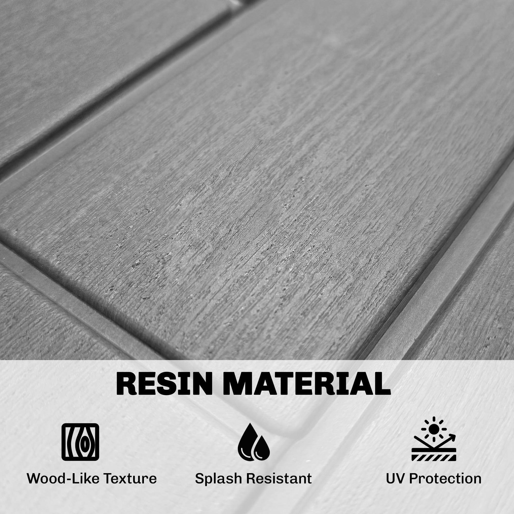 80 Gallon Resin Deck Box, Lockable Outdoor Storage Box, Splash-Resistant & UV Resistant Patio Storage Container