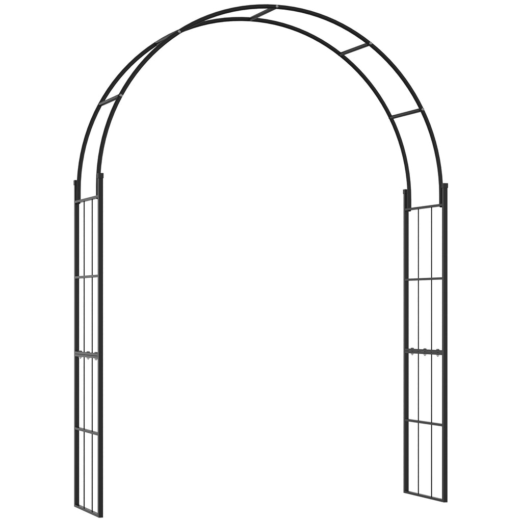 7FT Garden Arch Trellis, Outdoor Wedding Arbor for Ceremony for Climbing Roses, Vines and Plants