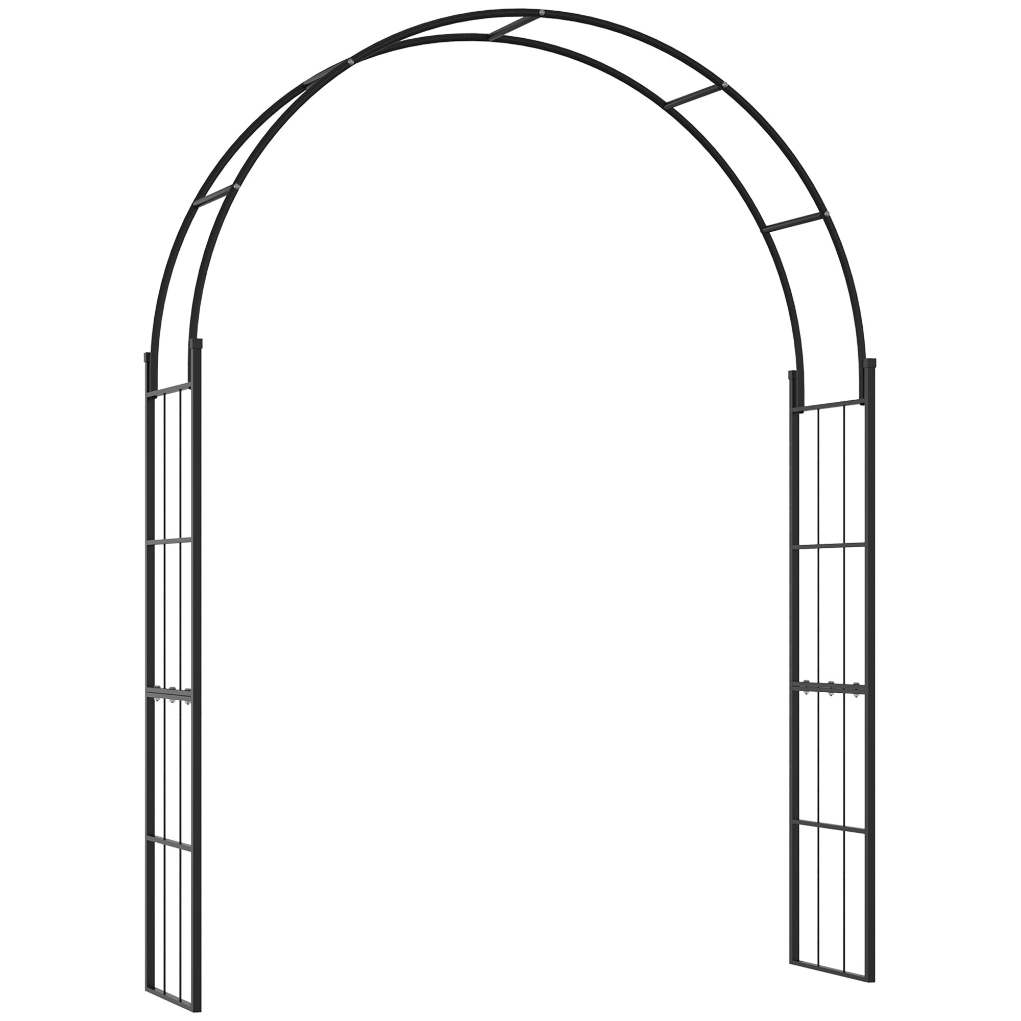 7FT Garden Arch Trellis, Outdoor Wedding Arbor for Ceremony for Climbing Roses, Vines and Plants